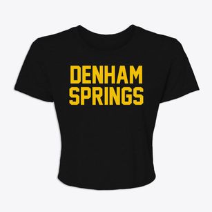 Denham Springs Louisiana Classic Block Women's Crop Top