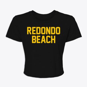 Redondo Beach California Classic Block Women's Crop Top