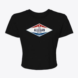 Allegan Michigan Diamond Star Women's Crop Top