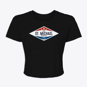 St. Michael Minnesota Diamond Star Women's Crop Top
