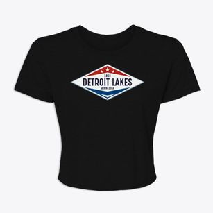 Detroit Lakes Minnesota Diamond Star Women's Crop Top