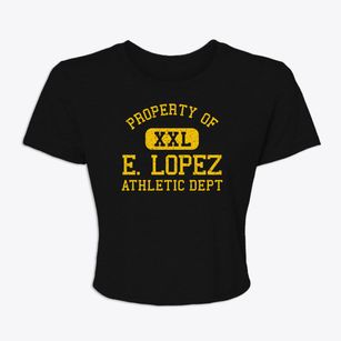 E. Lopez Texas Athletic Dept Women's Crop Top