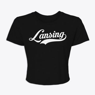 Lansing Illinois Vintage Team Women's Crop Top