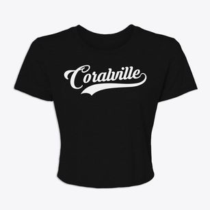 Coralville Iowa Vintage Team Women's Crop Top