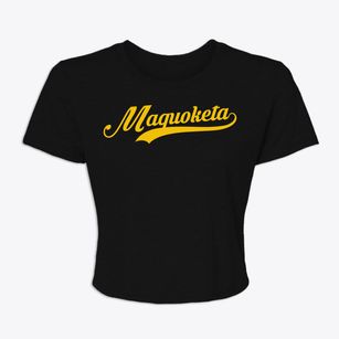 Maquoketa Iowa Vintage Team Women's Crop Top