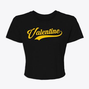 Valentine Nebraska Vintage Team Women's Crop Top