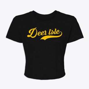 Deer Isle Maine Vintage Team Women's Crop Top