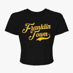 Franklin Town Massachusetts Vintage Team Women's Crop Top
