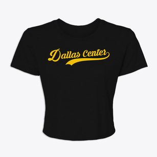 Dallas Center Iowa Vintage Team Women's Crop Top