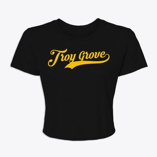 Troy Grove Illinois Vintage Team Women's Crop Top