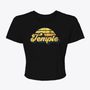 Temple Pennsylvania Sublime Sunset Women's Crop Top