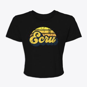 Ecru Mississippi Sublime Sunset Women's Crop Top