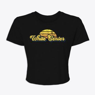 White Center Washington Sublime Sunset Women's Crop Top