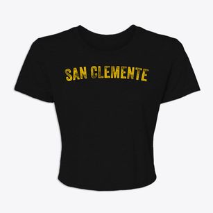 San Clemente California Timeless Retro Women's Crop Top