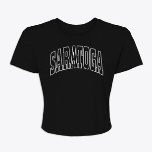 Saratoga New York Trendy Block Women's Crop Top