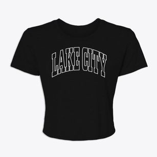 Lake City Arkansas Trendy Block Women's Crop Top
