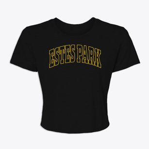 Estes Park Colorado Trendy Block Women's Crop Top