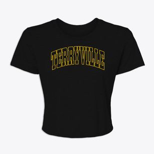 Terryville Connecticut Trendy Block Women's Crop Top