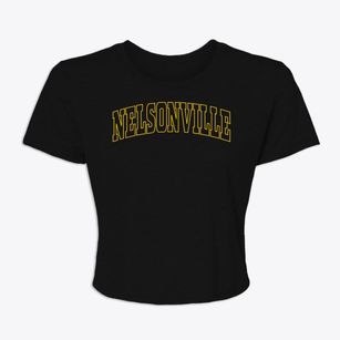 Nelsonville Ohio Trendy Block Women's Crop Top