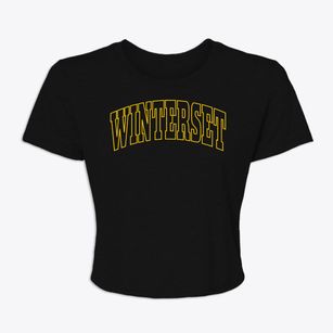Winterset Iowa Trendy Block Women's Crop Top