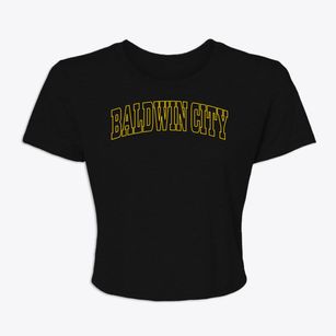 Baldwin City Kansas Trendy Block Women's Crop Top