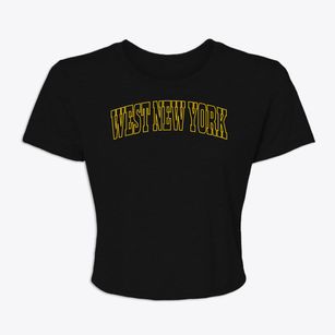 West New York New Jersey Trendy Block Women's Crop Top