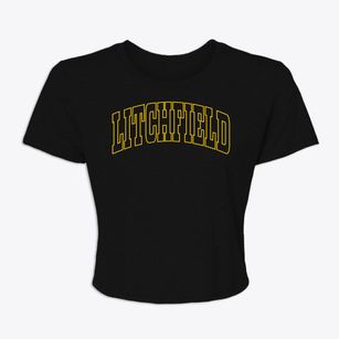 Litchfield Maine Trendy Block Women's Crop Top