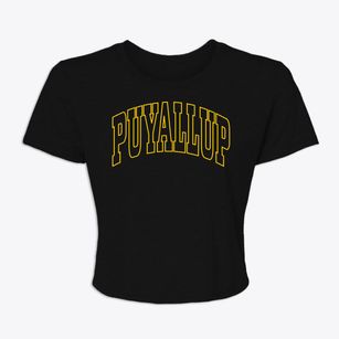 Puyallup Washington Trendy Block Women's Crop Top