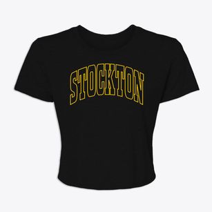 Stockton Illinois Trendy Block Women's Crop Top