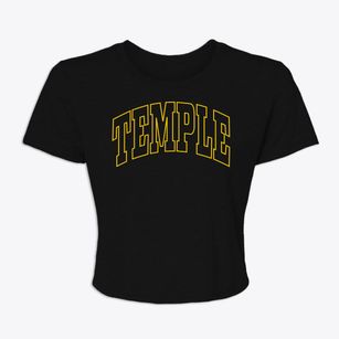 Temple Pennsylvania Trendy Block Women's Crop Top