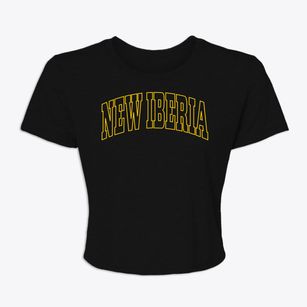 New Iberia Louisiana Trendy Block Women's Crop Top