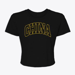 China Texas Trendy Block Women's Crop Top