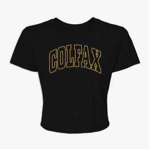 Colfax Illinois Trendy Block Women's Crop Top