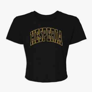 Hesperia Michigan Trendy Block Women's Crop Top