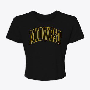 Midwest Wyoming Trendy Block Women's Crop Top