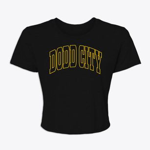 Dodd City Texas Trendy Block Women's Crop Top