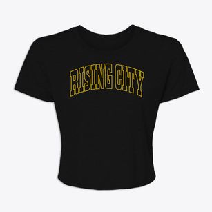 Rising City Nebraska Trendy Block Women's Crop Top