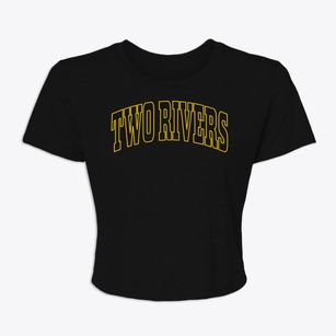 Two Rivers Alaska Trendy Block Women's Crop Top
