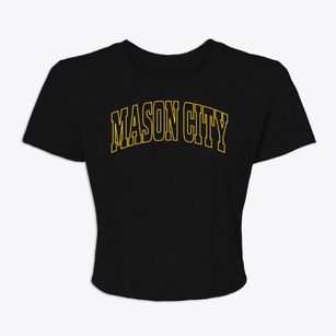 Mason City Nebraska Trendy Block Women's Crop Top