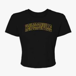 Hendersonville North Carolina Trendy Block Women's Crop Top