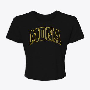 Mona Iowa Trendy Block Women's Crop Top