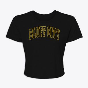 Bluff City Kansas Trendy Block Women's Crop Top