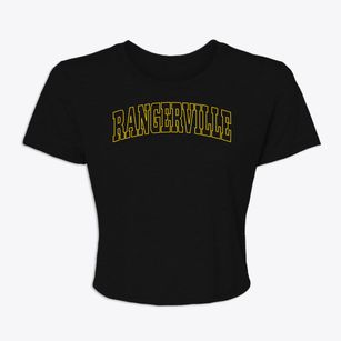 Rangerville Texas Trendy Block Women's Crop Top