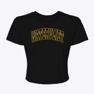 Watervliet New York Trendy Block Women's Crop Top