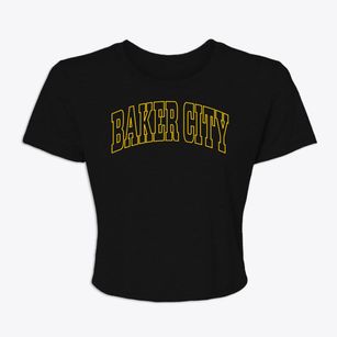 Baker City Oregon Trendy Block Women's Crop Top