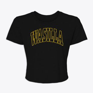 Wasilla Alaska Trendy Block Women's Crop Top