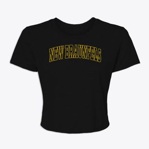 New Braunfels Texas Trendy Block Women's Crop Top