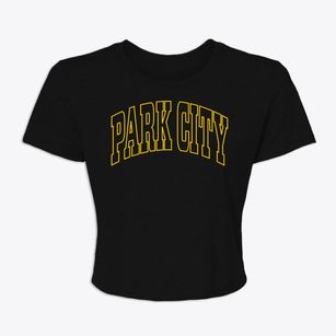 Park City Utah Trendy Block Women's Crop Top