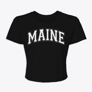 Maine Wisconsin Varsity Women's Crop Top