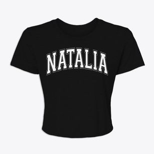 Natalia Texas Varsity Women's Crop Top
